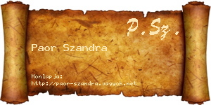 Paor Szandra névjegykártya